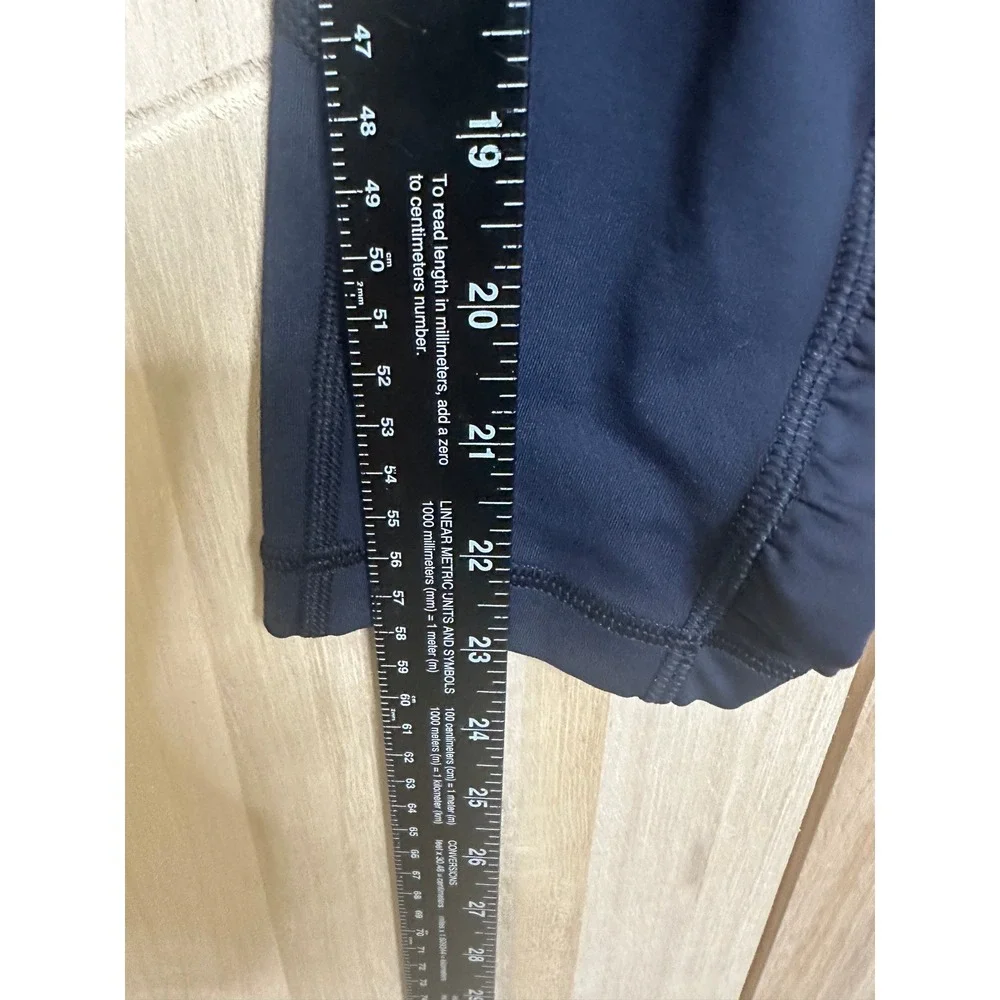 Lululemon Athletica Womens Blue Crop Leggings Ruched‎ Size 2